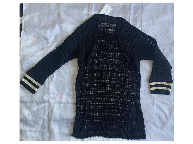 Top Chess Isabel Marant Etoile de crochet negro Blanco - vista 6