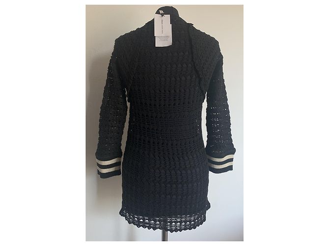 Top Chess Isabel Marant Etoile de crochet negro Blanco - vista 8