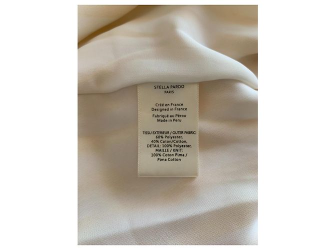 Autre Marque Vestido largo a rayas STELLA PARDO DIANE Amarillo y Ecru Dorado Crudo - vista 15