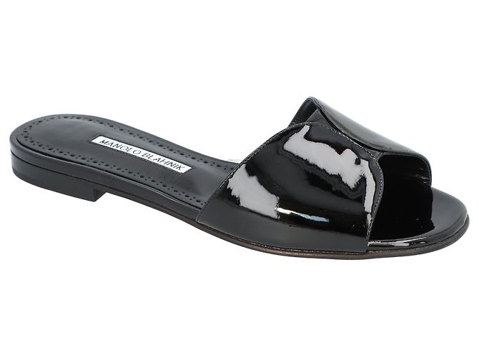 Manolo Blahnik Houramu Flat Grigio - vista 2