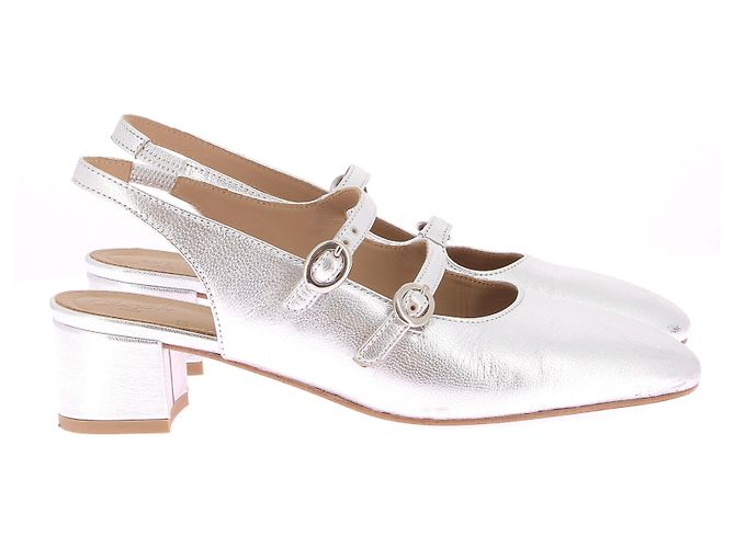 CHATELLES Bailarinas T.EU 37 Cuero Plata - vista 2
