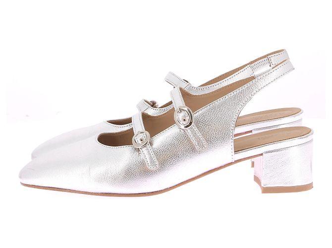 CHATELLES Bailarinas T.EU 37 Cuero Plata - vista 3