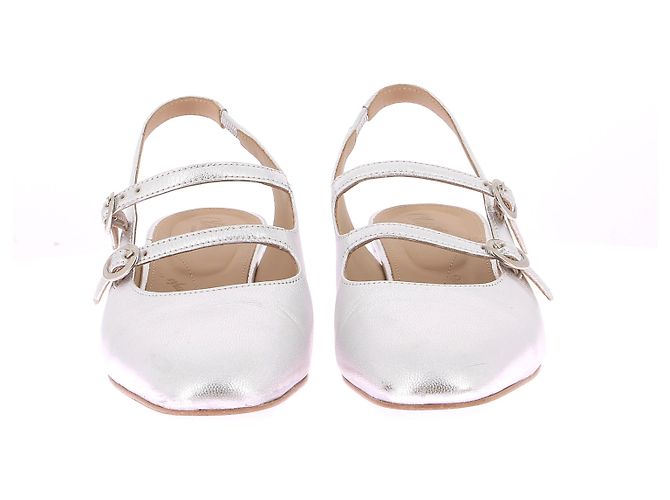 CHATELLES Bailarinas T.EU 37 Cuero Plata - vista 4