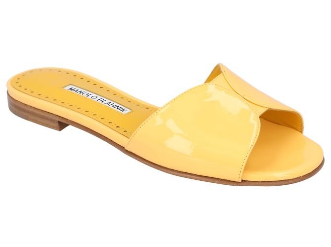 Manolo Blahnik Houramu Flat Giallo - vista 2