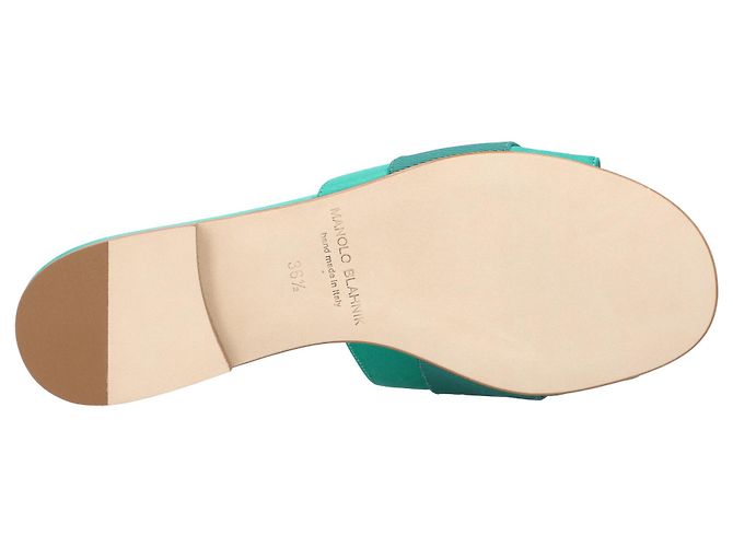 Manolo Blahnik Martamod Plano Verde - vista 5