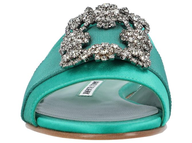 Manolo Blahnik Martamod Flat Verde - vista 4
