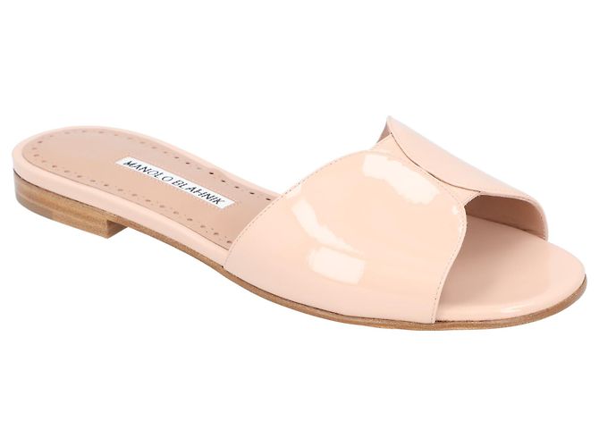 Manolo Blahnik Houramu Flat Bege - vista 2