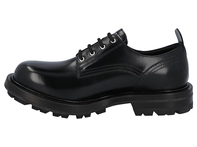 Alexander McQueen Stringate con Suola Rigata 'Nero' - vista 2