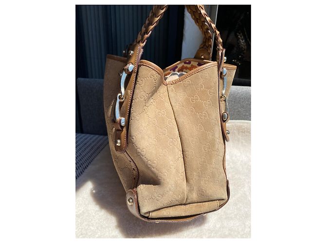 Gucci Pelham Handtasche Wildleder Camel Kamel - Ansicht 10