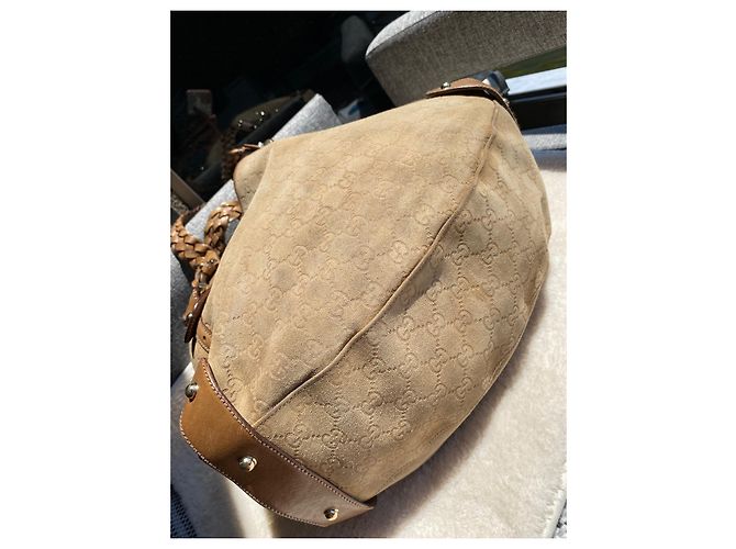 Gucci Pelham Handtasche Wildleder Camel Kamel - Ansicht 11