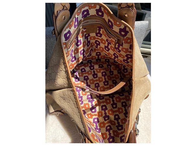 Gucci Pelham Handtasche Wildleder Camel Kamel - Ansicht 12