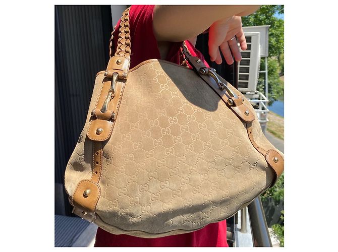 Gucci Pelham Handtasche Wildleder Camel Kamel - Ansicht 16