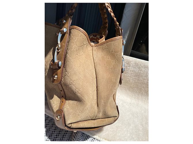 Gucci Pelham Handtasche Wildleder Camel Kamel - Ansicht 6