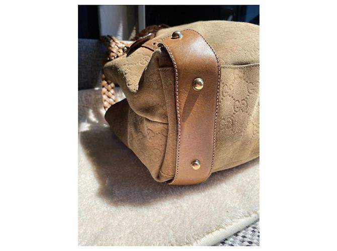 Gucci Pelham Handtasche Wildleder Camel Kamel - Ansicht 8