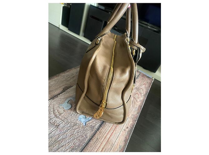 Loewe Amazona 36 Leder Handtasche Hellbraun - Ansicht 12