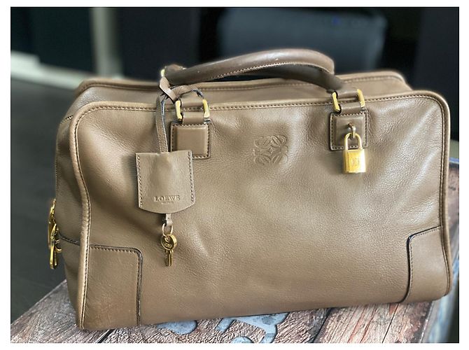 Loewe Amazona 36 Leder Handtasche Hellbraun - Ansicht 2