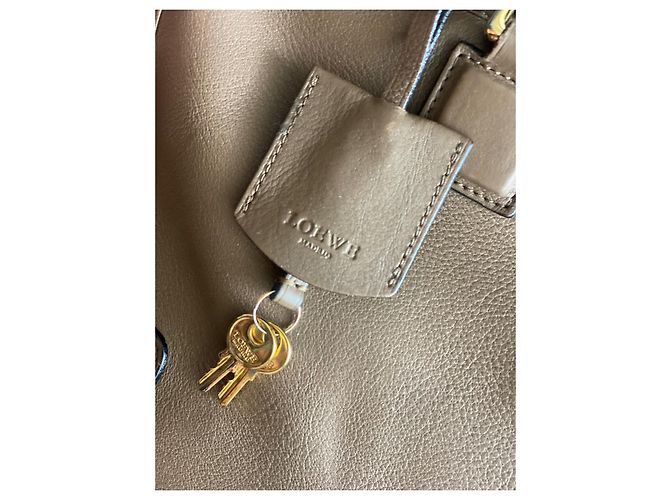 Loewe Amazona 36 Leder Handtasche Hellbraun - Ansicht 8