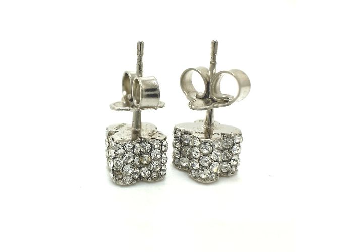 Orecchini in strass Fast Flower argento Louis Vuitton - vista 5