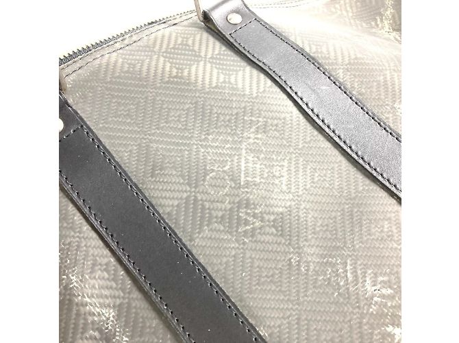 Borsa Keepall 45 Damier Carbon Louis Vuitton Nero - vista 17