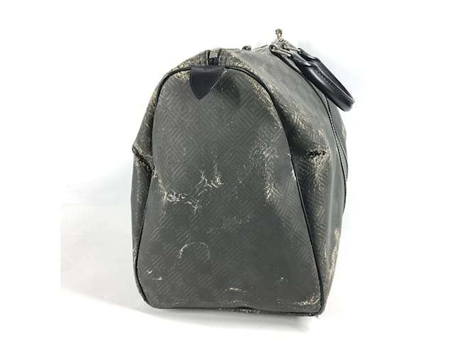 Borsa Keepall 45 Damier Carbon Louis Vuitton Nero - vista 2