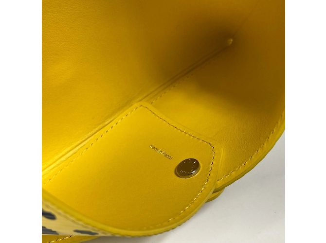 Pochette Kirigami Yayoi Kusama di Louis Vuitton Nero Giallo - vista 12