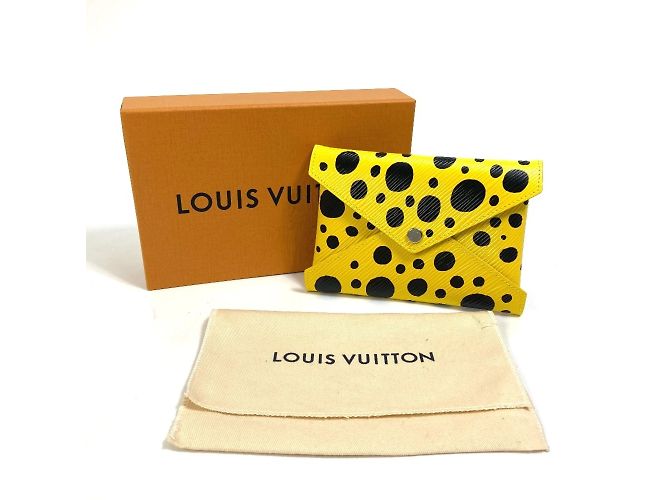 Pochette Kirigami Yayoi Kusama di Louis Vuitton Nero Giallo - vista 13