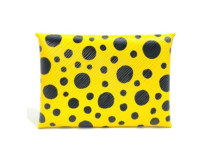 Pochette Kirigami Yayoi Kusama di Louis Vuitton Nero Giallo - vista 2