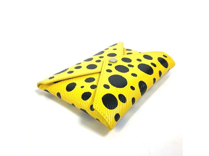 Pochette Kirigami Yayoi Kusama di Louis Vuitton Nero Giallo - vista 3