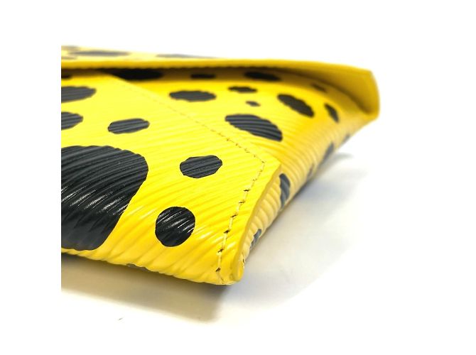 Pochette Kirigami Yayoi Kusama di Louis Vuitton Nero Giallo - vista 4