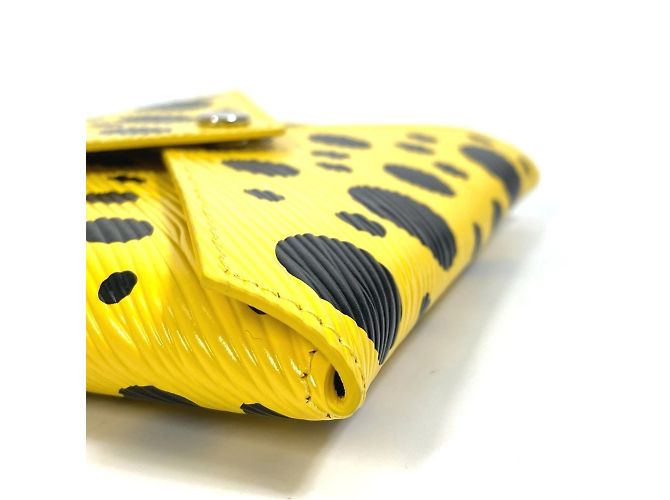 Pochette Kirigami Yayoi Kusama di Louis Vuitton Nero Giallo - vista 5