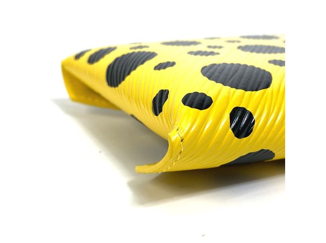 Pochette Kirigami Yayoi Kusama di Louis Vuitton Nero Giallo - vista 7