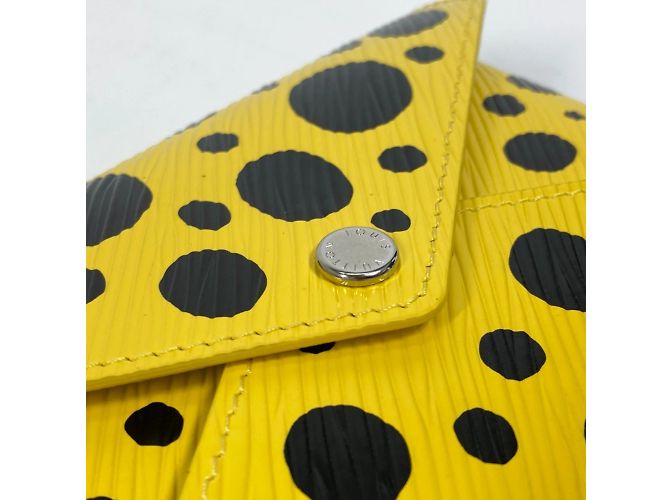 Pochette Kirigami Yayoi Kusama di Louis Vuitton Nero Giallo - vista 8