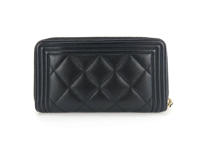 Portafoglio in pelle caviar nera Chanel - vista 3
