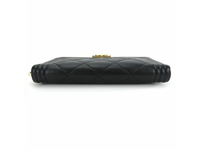 Portafoglio in pelle caviar nera Chanel - vista 4