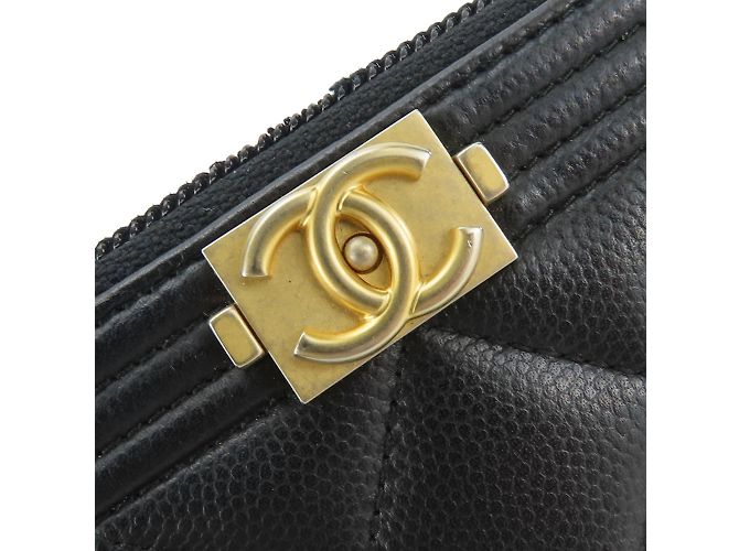 Portafoglio in pelle caviar nera Chanel - vista 5