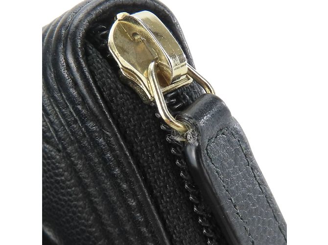 Portafoglio in pelle caviar nera Chanel - vista 6