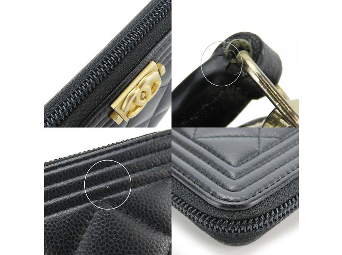 Portafoglio in pelle caviar nera Chanel - vista 7
