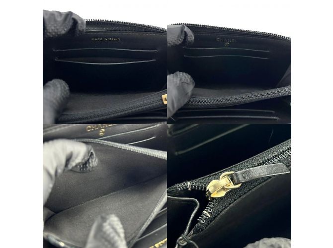 Portafoglio in pelle caviar nera Chanel - vista 9