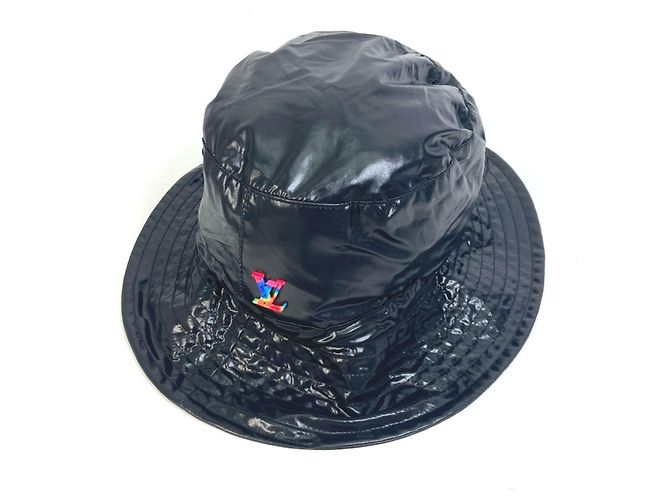 Cappello bucket in nylon nero Louis Vuitton - vista 2