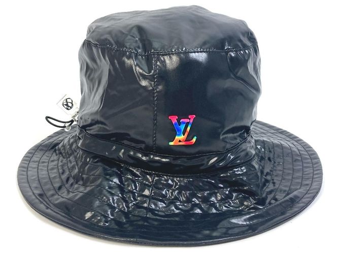 Cappello bucket in nylon nero Louis Vuitton - vista 3