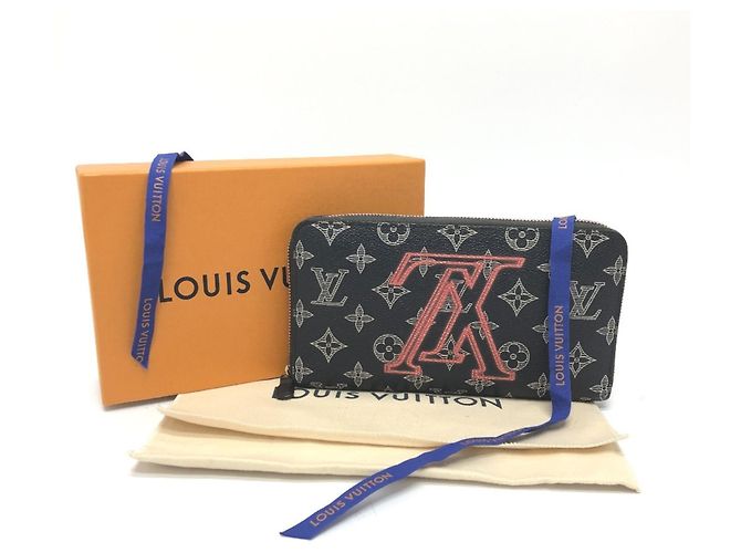 Organizer da viaggio Zippy in inchiostro Monogram capovolto Louis Vuitton Nero Rosso Blu navy - vista 16