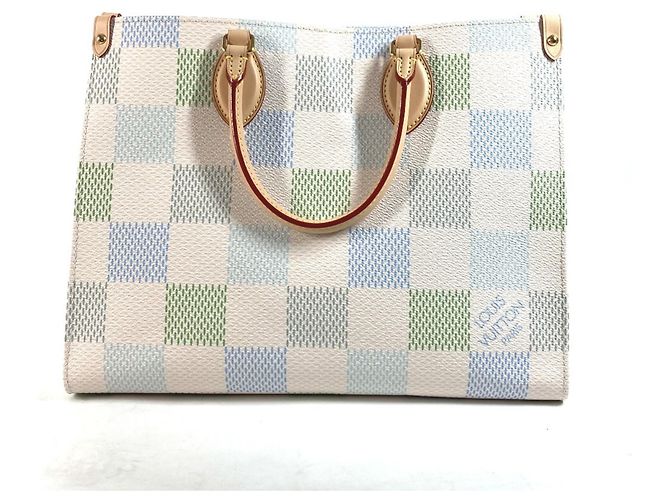 Borsa tote On the Go MM Damier Pastel Louis Vuitton Bianco - vista 11