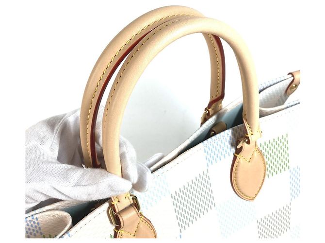 Borsa tote On the Go MM Damier Pastel Louis Vuitton Bianco - vista 14