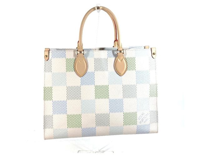 Borsa tote On the Go MM Damier Pastel Louis Vuitton Bianco - vista 2