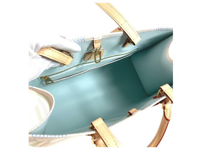 Borsa tote On the Go MM Damier Pastel Louis Vuitton Bianco - vista 3