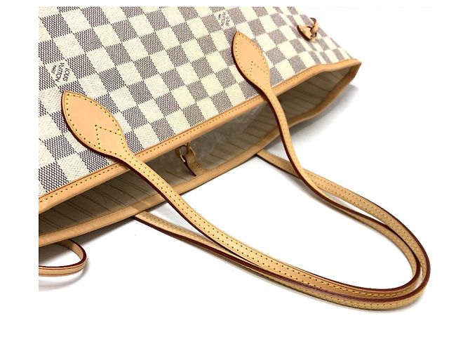 Borsa tote Louis Vuitton Neverfull GM Bianco Blu - vista 10