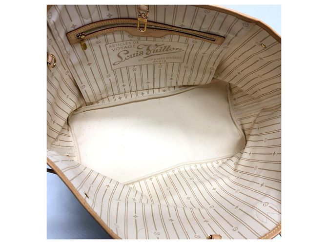 Borsa tote Louis Vuitton Neverfull GM Bianco Blu - vista 11
