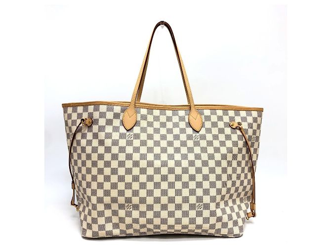 Borsa tote Louis Vuitton Neverfull GM Bianco Blu - vista 2