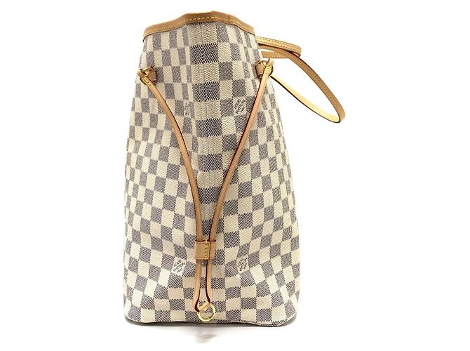 Borsa tote Louis Vuitton Neverfull GM Bianco Blu - vista 3