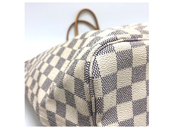 Borsa tote Louis Vuitton Neverfull GM Bianco Blu - vista 8